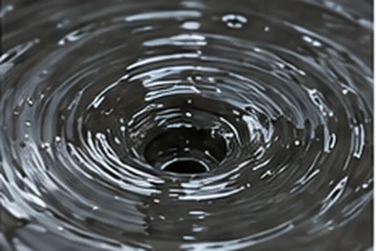 Slow draining sink